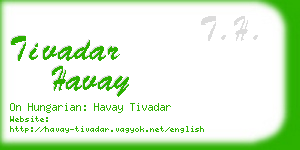 tivadar havay business card